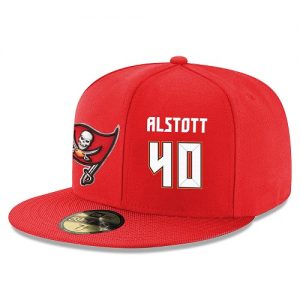 NFL Tampa Bay Buccaneers #40 Mike Alstott Snapback Adjustable Stitched Player Hat - Red White