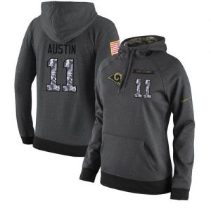 NFL Women's Nike Los Angeles Rams #11 Tavon Austin Stitched Black Anthracite Salute to Service Player Performance Hoodie