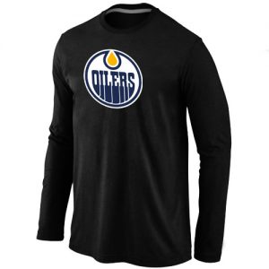 NHL Edmonton Oilers Big & Tall Logo Long Sleeves T-Shirt Black
