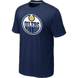 NHL Edmonton Oilers Big & Tall Logo T-Shirt Dark Blue