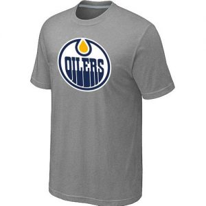 NHL Edmonton Oilers Big & Tall Logo T-Shirt Light Grey