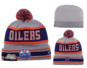 NHL Edmonton Oilers New Era Logo Stitched Knit Beanies 001