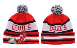NHL New Jersey Devils New Era Logo Stitched Knit Beanies 001