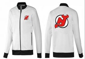 NHL New Jersey Devils Zip Jackets White-1