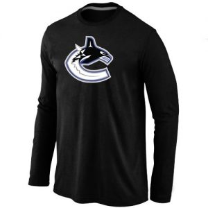 NHL Vancouver Canucks Big & Tall Logo Long Sleeve T-Shirt Black