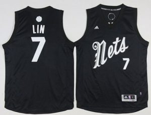 Nets #7 Jeremy Lin Black 2016-2017 Christmas Day Stitched NBA Jersey