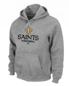 New Orleans Saints Critical Victory Pullover Hoodie Grey