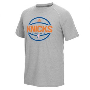New York Knicks Adidas On-Court climalite Pre-Game T-Shirt Gray