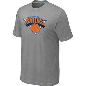 New York Knicks Big & Tall Primary Logo T-Shirt Light Grey