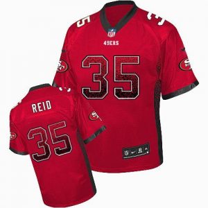 Nike 49ers #35 Eric Reid Red Team Color Men's Embroidered NFL Elite Drift Fashion Jersey