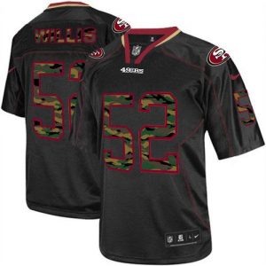 Nike 49ers #52 Patrick Willis Black Men's Embroidered NFL Elite Camo Fashion Jersey