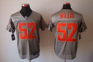 Nike 49ers #52 Patrick Willis Grey Shadow Men's Embroidered NFL Elite Jersey