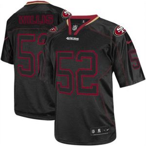 Nike 49ers #52 Patrick Willis Lights Out Black Men's Embroidered NFL Elite Jersey