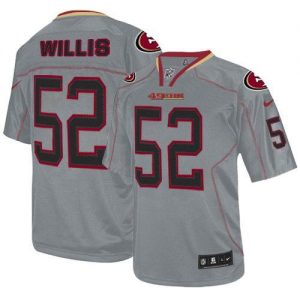 Nike 49ers #52 Patrick Willis Lights Out Grey Men's Embroidered NFL Elite Jersey