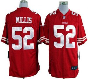 Nike 49ers #52 Patrick Willis Red Team Color Men's Embroidered NFL Game Jersey