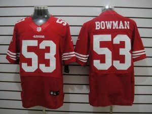 Nike 49ers #53 NaVorro Bowman Red Team Color Men's Embroidered NFL Elite Jersey