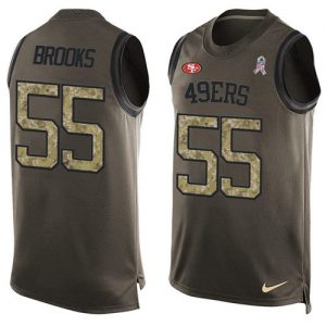 Nike 49ers #55 Ahmad Brooks Green Men's Stitched NFL Limited Salute To Service Tank Top Jersey