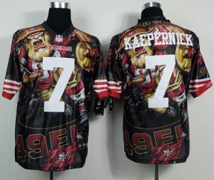 Nike 49ers #7 Colin Kaepernick Team Color Men's Stitched NFL Elite Fanatical Version Jersey