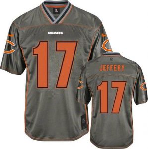 Nike Bears #17 Alshon Jeffery Grey Men's Stitched NFL Elite Vapor Jersey