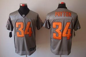 Nike Bears #34 Walter Payton Grey Shadow Men's Embroidered NFL Elite Jersey