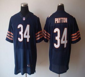 Nike Bears #34 Walter Payton Navy Blue Team Color Men's Embroidered NFL Elite Jersey