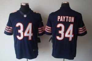 Nike Bears #34 Walter Payton Navy Blue Team Color Men's Embroidered NFL Limited Jersey