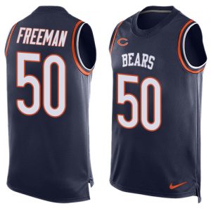Nike Bears #50 Jerrell Freeman Navy Blue Team Color Men's Stitched NFL Limited Tank Top Jersey