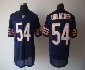 Nike Bears #54 Brian Urlacher Navy Blue Team Color Men's Embroidered NFL Elite Jersey