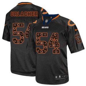 Nike Bears #54 Brian Urlacher New Lights Out Black Men's Embroidered NFL Elite Jersey