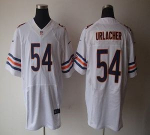 Nike Bears #54 Brian Urlacher White Men's Embroidered NFL Elite Jersey