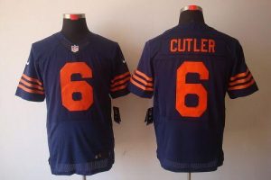 Nike Bears #6 Jay Cutler Navy Blue 1940s Throwback Men's Embroidered NFL Elite Jersey