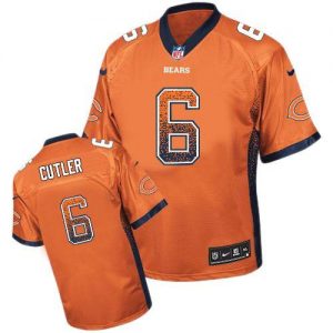 Nike Bears #6 Jay Cutler Orange Alternate Men's Embroidered NFL Elite Drift Fashion Jersey