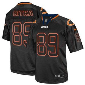 Nike Bears #89 Mike Ditka Lights Out Black Men's Embroidered NFL Elite Jersey