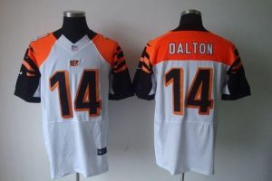 Nike Bengals #14 Andy Dalton White Men's Embroidered NFL Elite Jersey