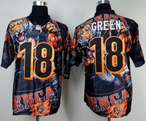 Nike Bengals #18 A.J. Green Team Color Men's Stitched NFL Fanatical Version Jersey