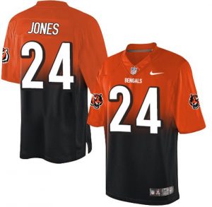 Nike Bengals #24 Adam Jones Orange Black Men's Stitched NFL Elite Fadeaway Fashion Jersey