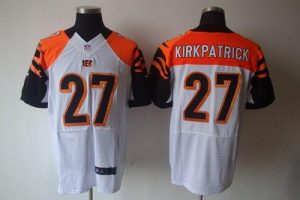 Nike Bengals #27 Dre Kirkpatrick White Men's Embroidered NFL Elite Jersey