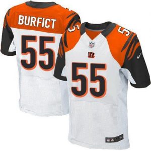 Nike Bengals #55 Vontaze Burfict White Men's Stitched NFL Elite Jersey