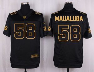Nike Bengals #58 Rey Maualuga Black Men's Stitched NFL Elite Pro Line Gold Collection Jersey