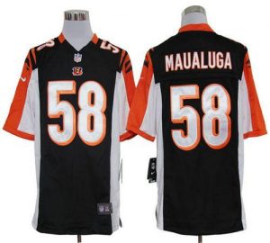 Nike Bengals #58 Rey Maualuga Black Team Color Men's Embroidered NFL Game Jersey