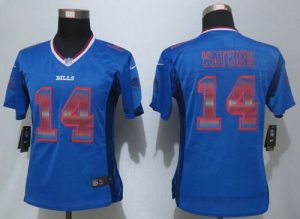 Nike Bills #14 Sammy Watkins Royal Blue Team Color Women's Stitched NFL Elite Strobe Jersey
