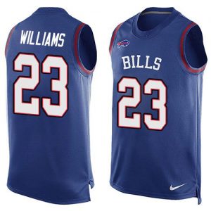 Nike Bills #23 Aaron Williams Royal Blue Team Color Men's Stitched NFL Limited Tank Top Jersey