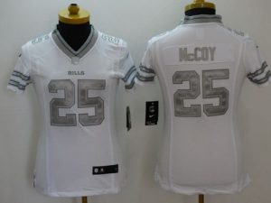 Nike Bills #25 LeSean McCoy White Women's Stitched NFL Limited Platinum Jersey
