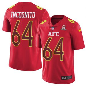 Nike Bills #64 Richie Incognito Red Men's Stitched NFL Limited AFC 2017 Pro Bowl Jersey