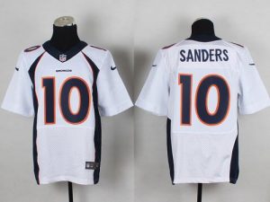 Nike Broncos #10 Emmanuel Sanders White Men's Stitched NFL New Elite Jersey