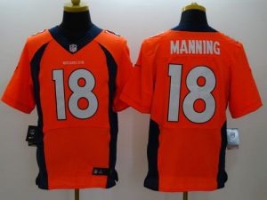 Nike Broncos #18 Peyton Manning Orange Team Color Men's Stitched NFL New Elite Jersey