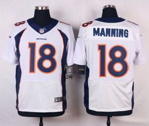 Nike Broncos #18 Peyton Manning White Men's Stitched NFL New Elite Jersey