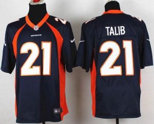 Nike Broncos #21 Aqib Talib Navy Blue Alternate Men's Stitched NFL New Game Jersey
