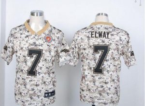 Nike Broncos #7 John Elway Camo USMC Men's Embroidered NFL Elite Jersey