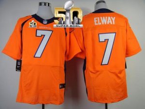 Nike Broncos #7 John Elway Orange Team Color Super Bowl 50 Men's Stitched NFL New Elite Jersey